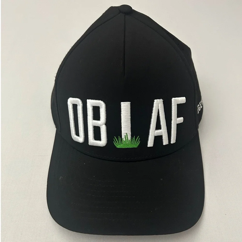 Bogey Bros Hat Mens OS Black OB AF Snapback Performance Golf Cap Embroidery‎